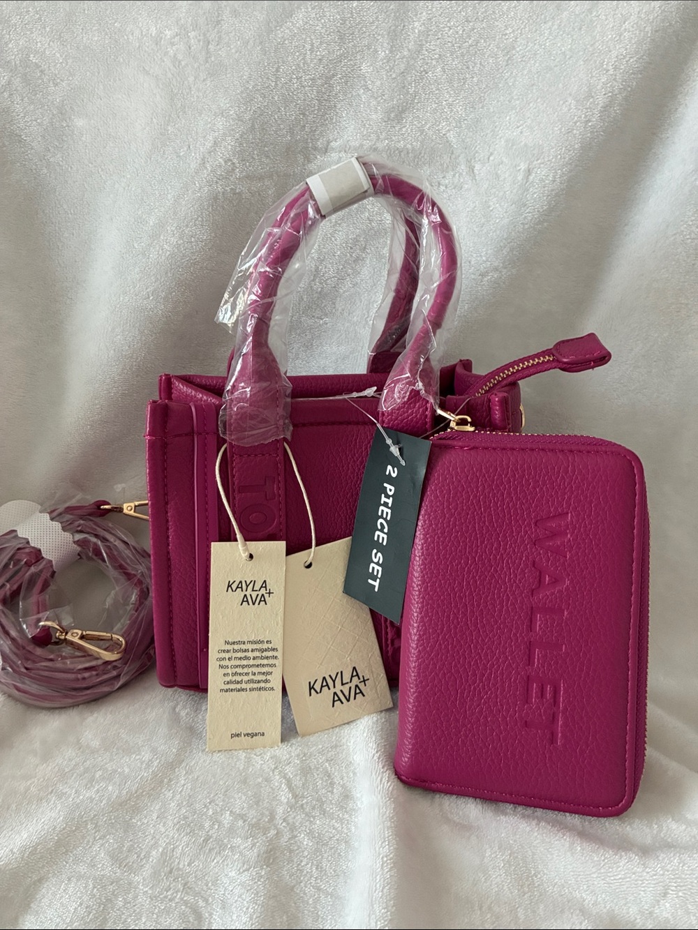 Othr Fuchsia Two-Piece Crossbody Bag & Wallet Set